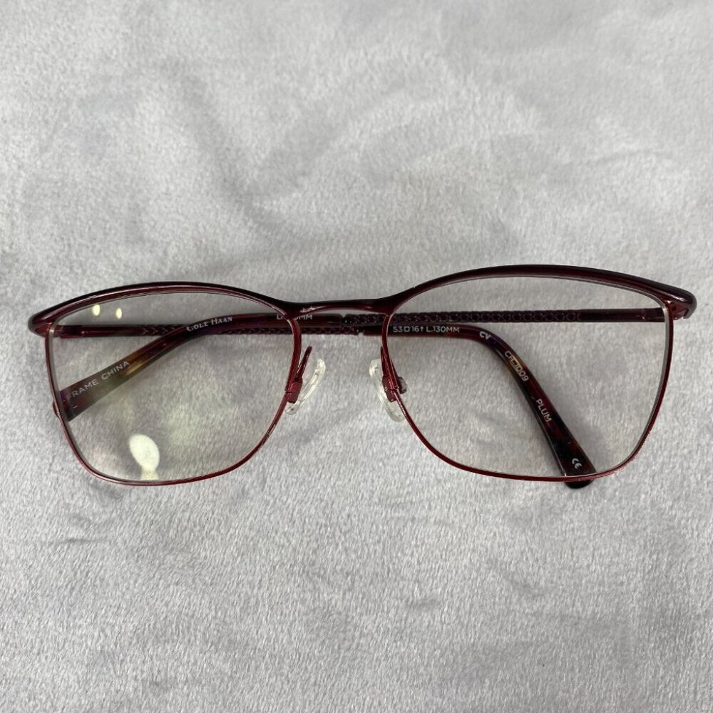 COLE HAAN Eyeglass Frames Unisex Men Women CH1009 PLUM FRAMES ONLY 53-16-130 - Picture 6 of 9
